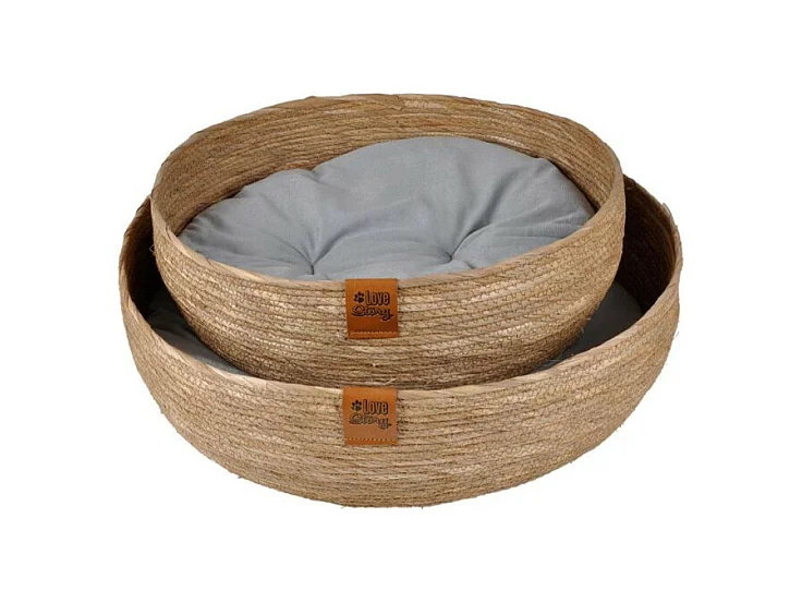 Lot de 2 Paniers pour Chien & Chat "Nomade" 50cm Naturel