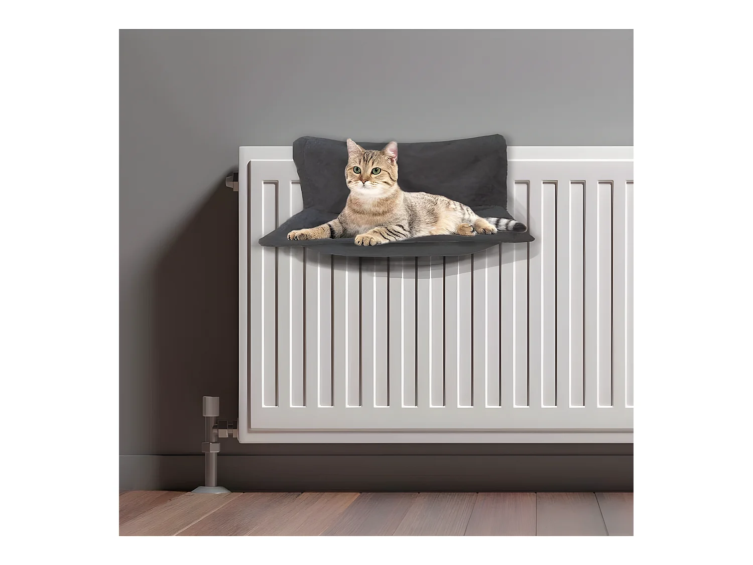 Hamac pour Chat "Radiateur" 45cm Anthracite