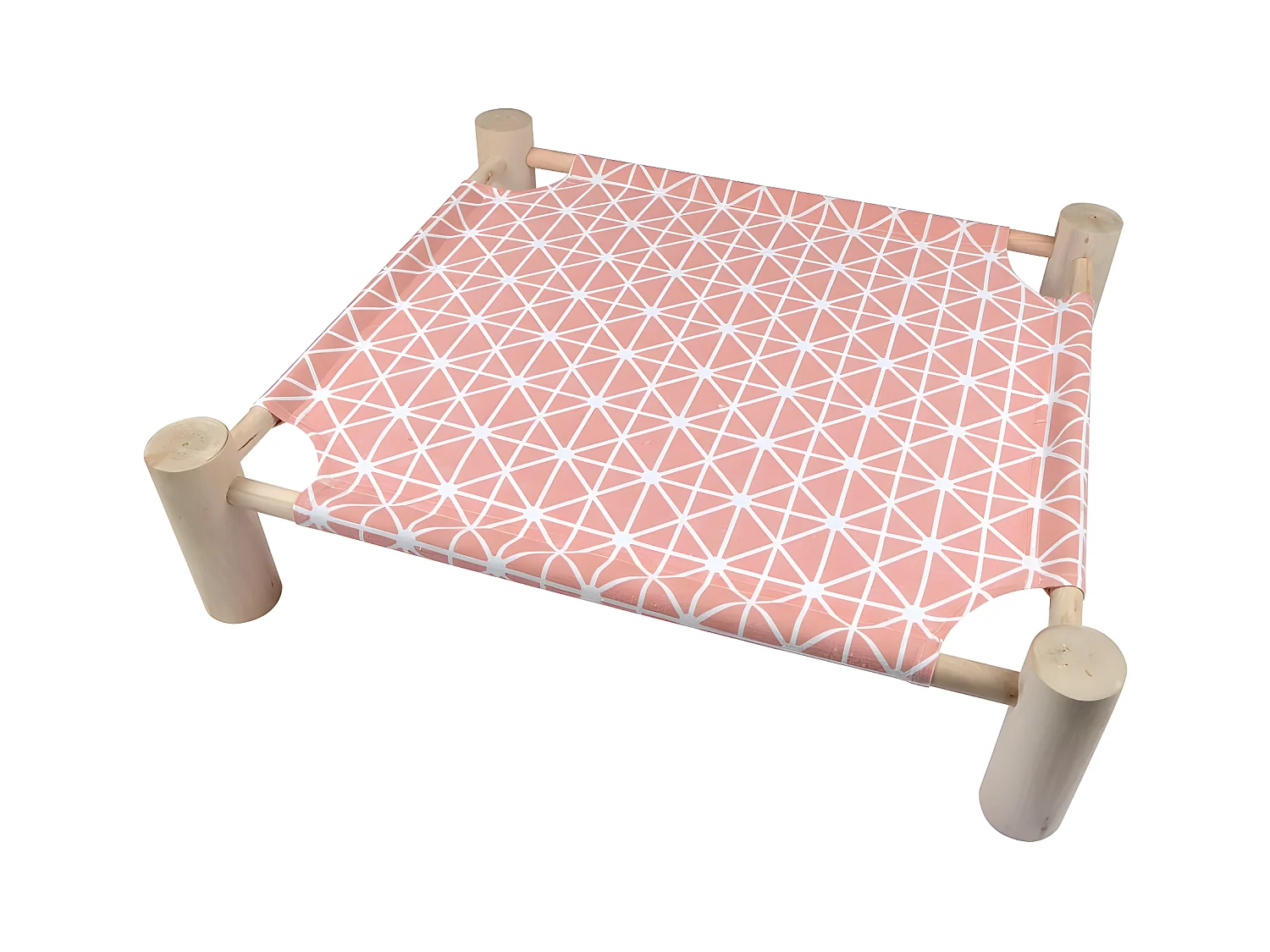 Lit Hamac pour Chat en Bois "Boho" 53cm Rose