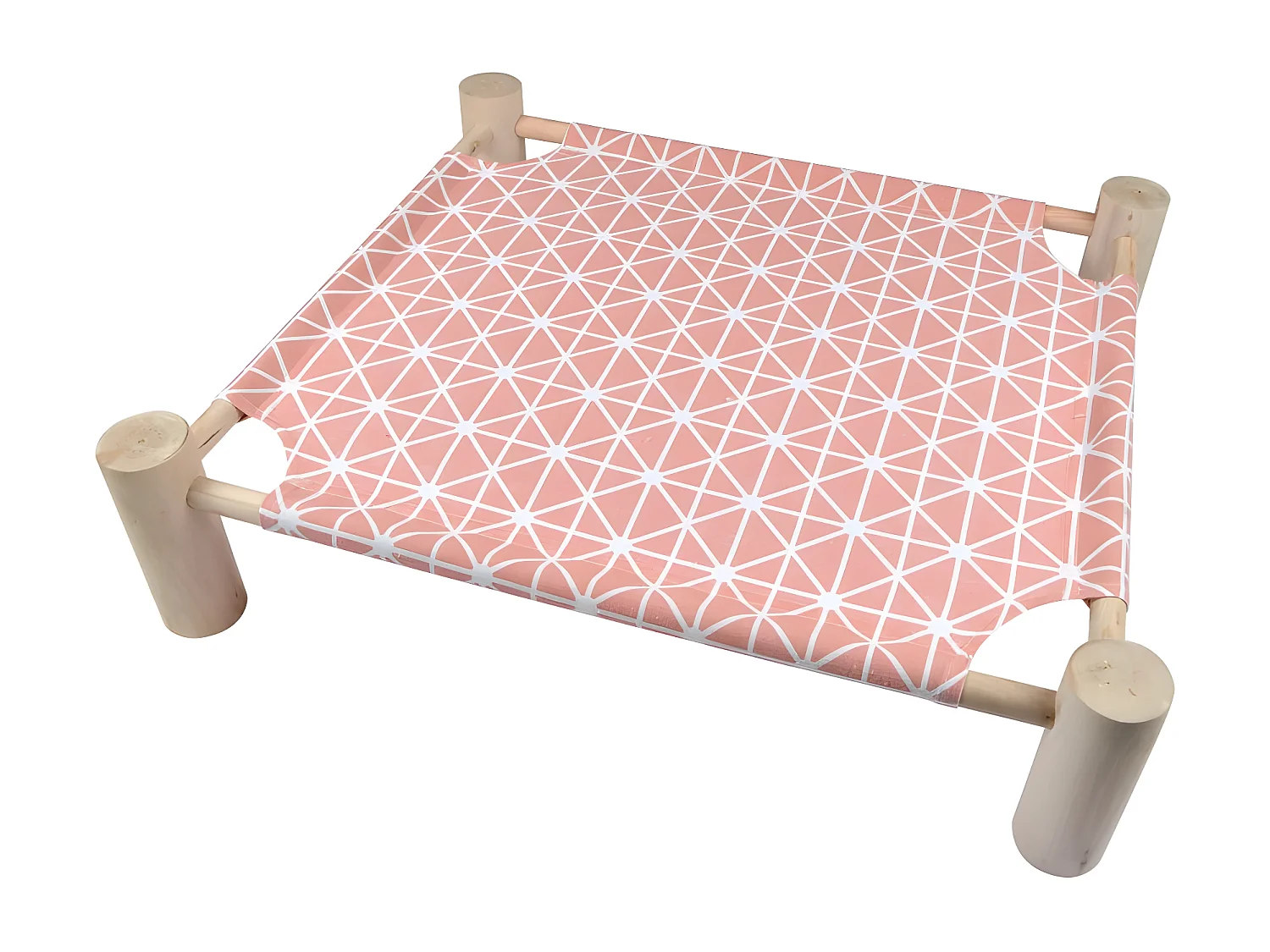 Lit Hamac pour Chat en Bois "Boho" 53cm Rose