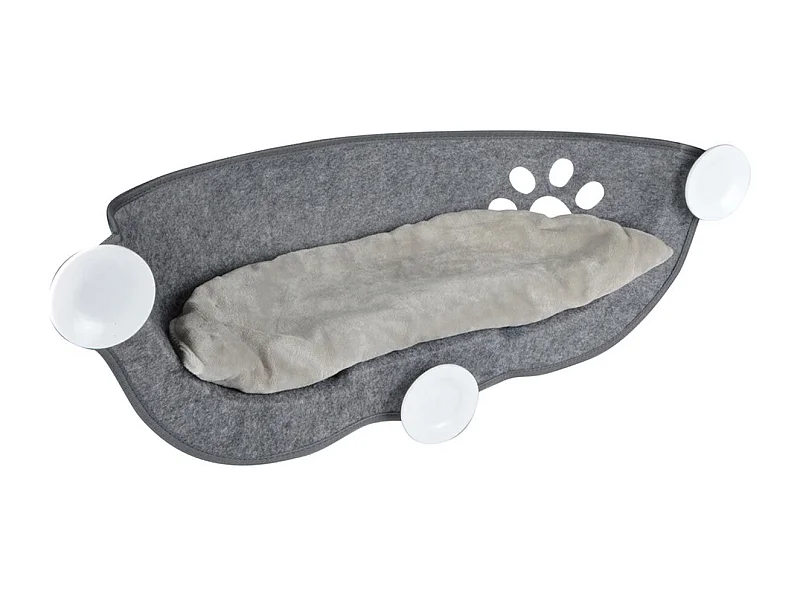 Hamac de Fenêtre pour Chat "Feutrine" 67cm Gris