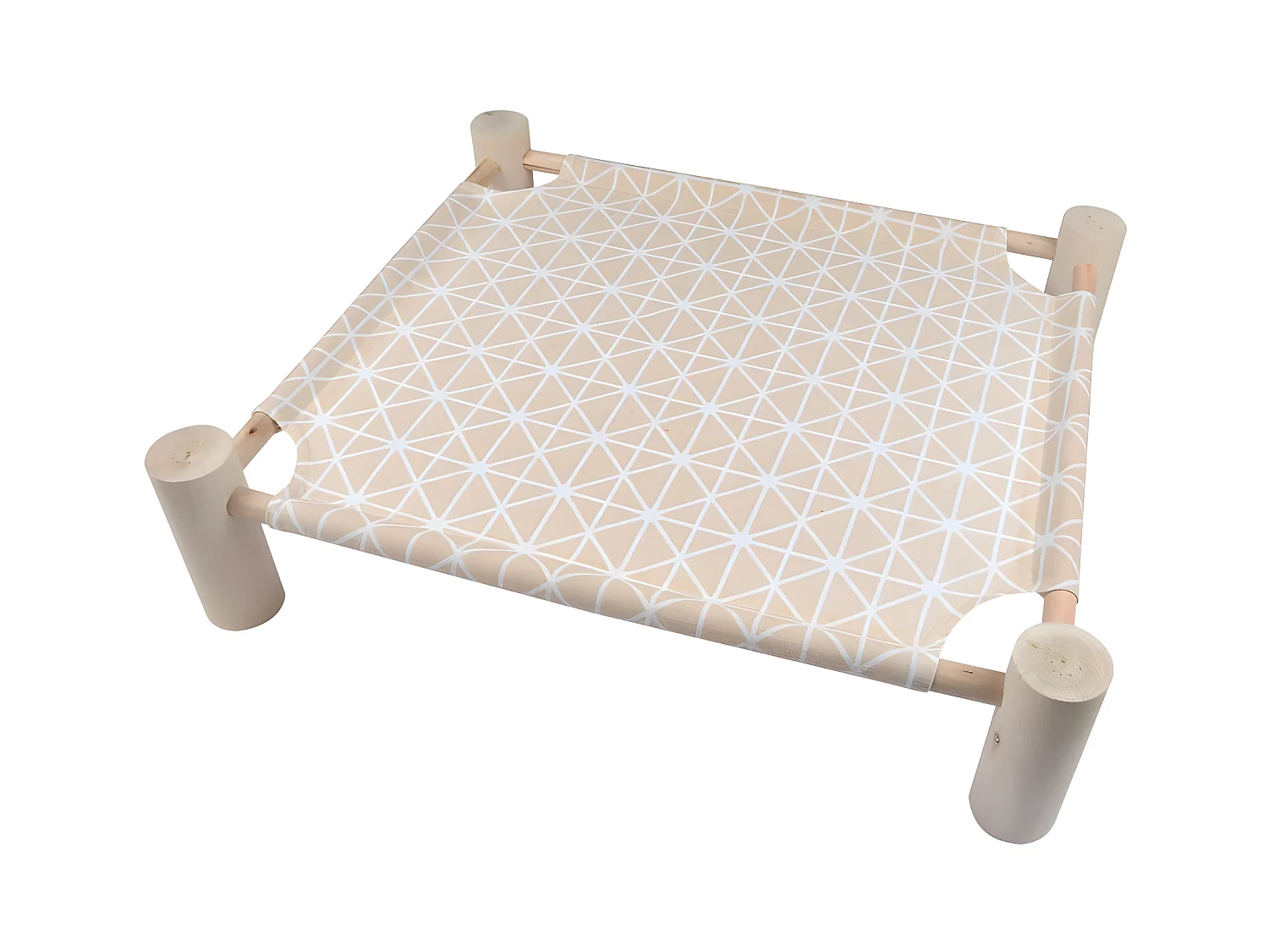 Lit Hamac pour Chat en Bois "Boho" 53cm Naturel