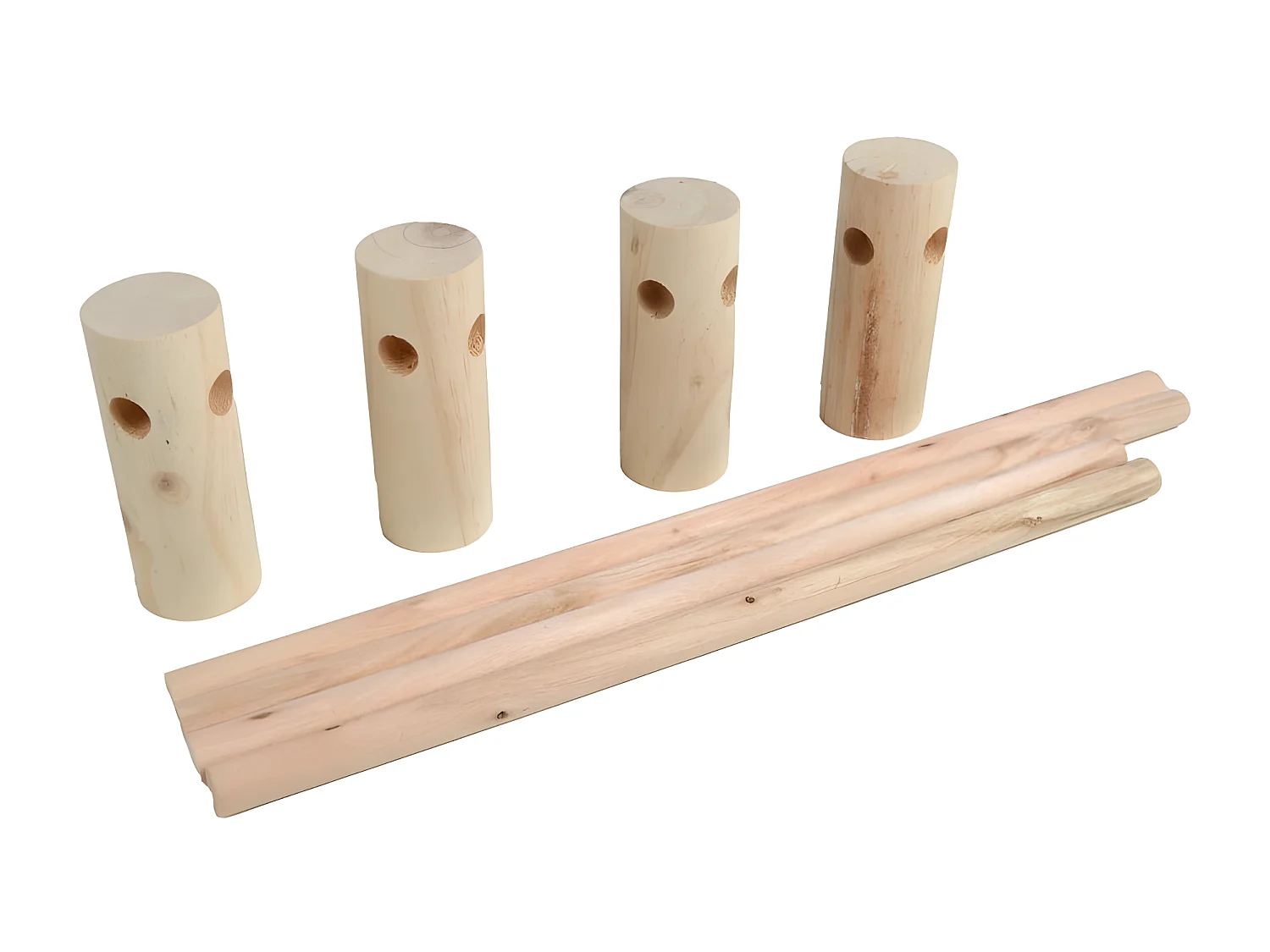 Lit Hamac pour Chat en Bois "Boho" 53cm Naturel