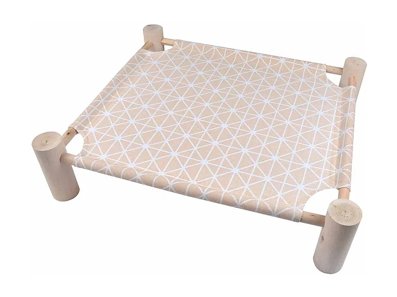 Lit Hamac pour Chat en Bois "Boho" 53cm Naturel