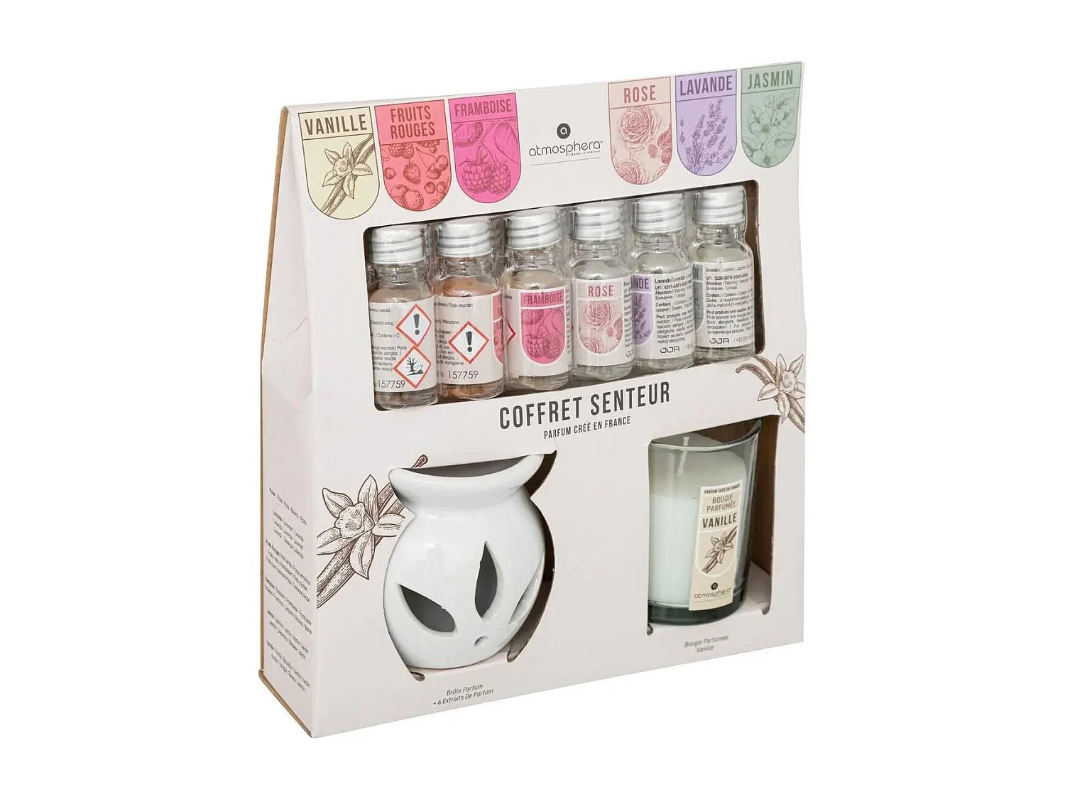 Coffret Senteur 8 Pièces "Bien-être" 23cm Vanille