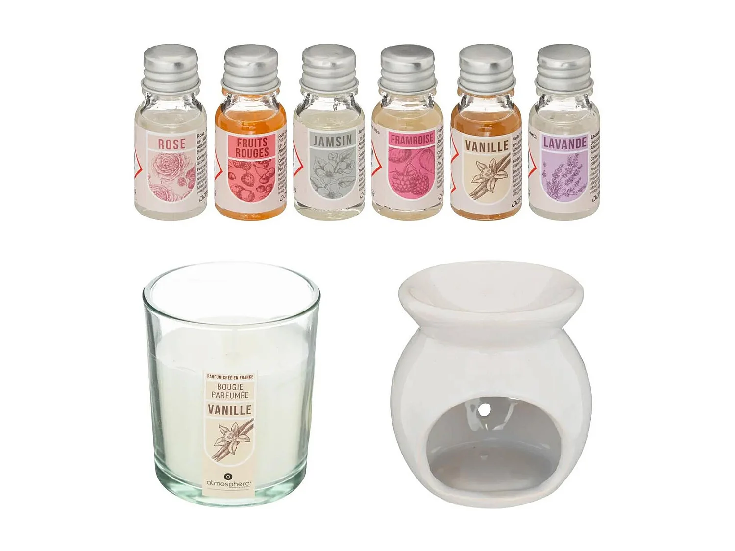 Coffret Senteur 8 Pièces "Bien-être" 23cm Vanille