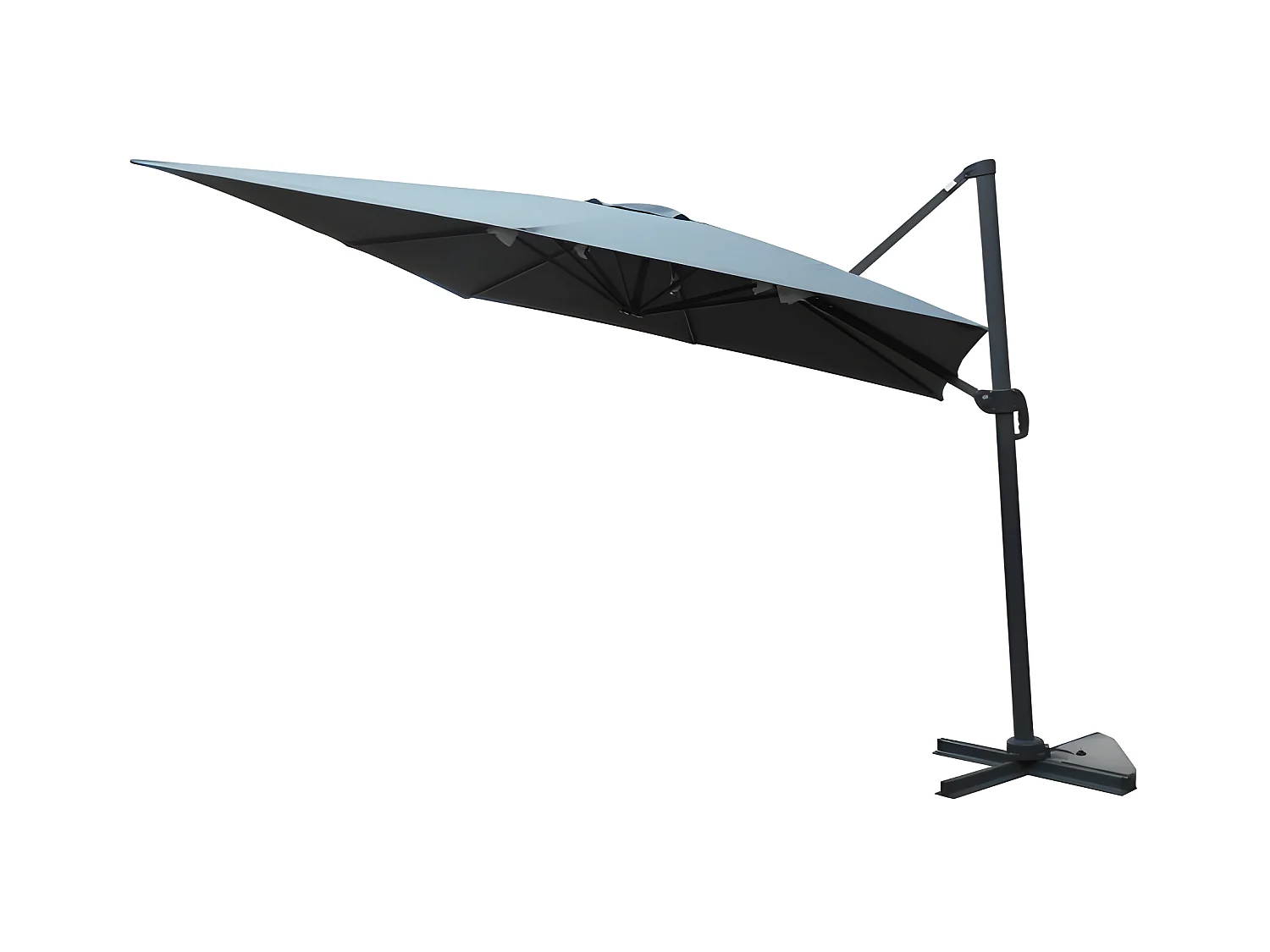 Parasol Déporté avec "Housse" 300cm Gris