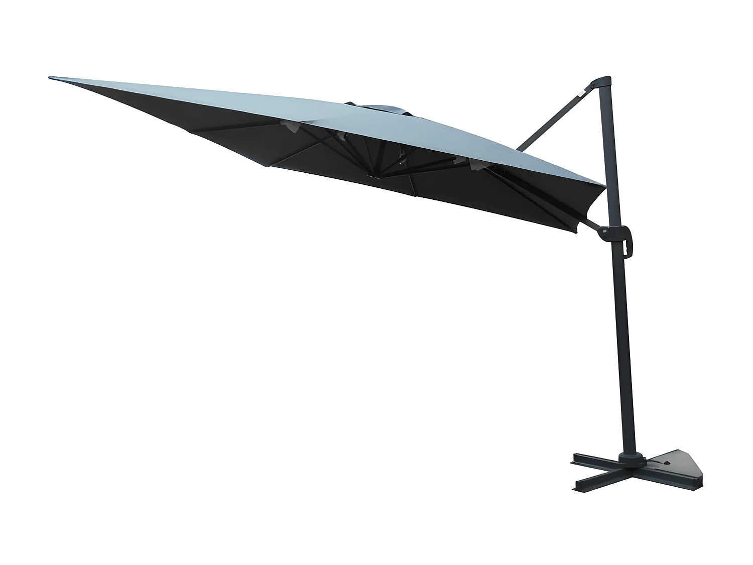 Parasol Déporté avec "Housse" 300cm Gris