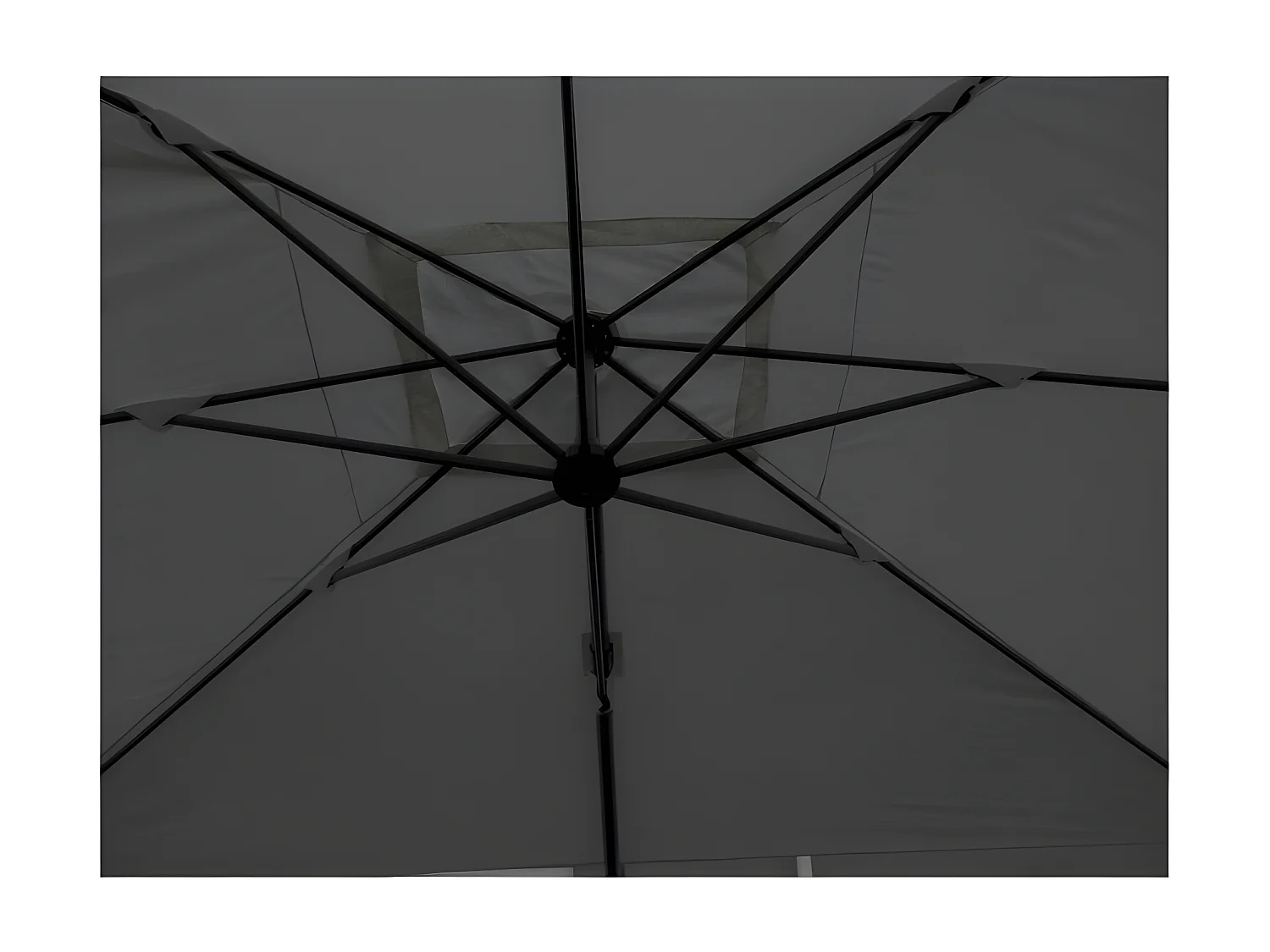Parasol Déporté avec "Housse" 300cm Gris