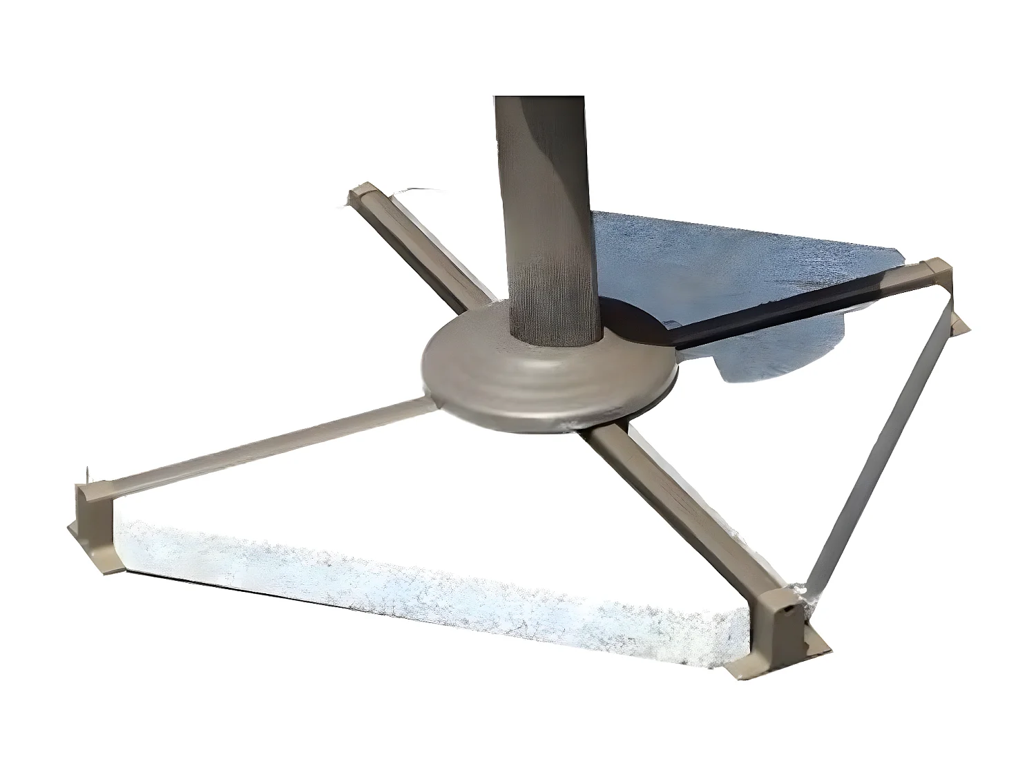 Lot de 4 Dalles de Parasol "Granit" 49cm Gris