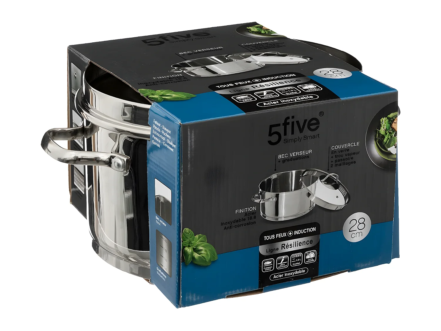 Faitout en Inox "Résilience" 28cm Argent