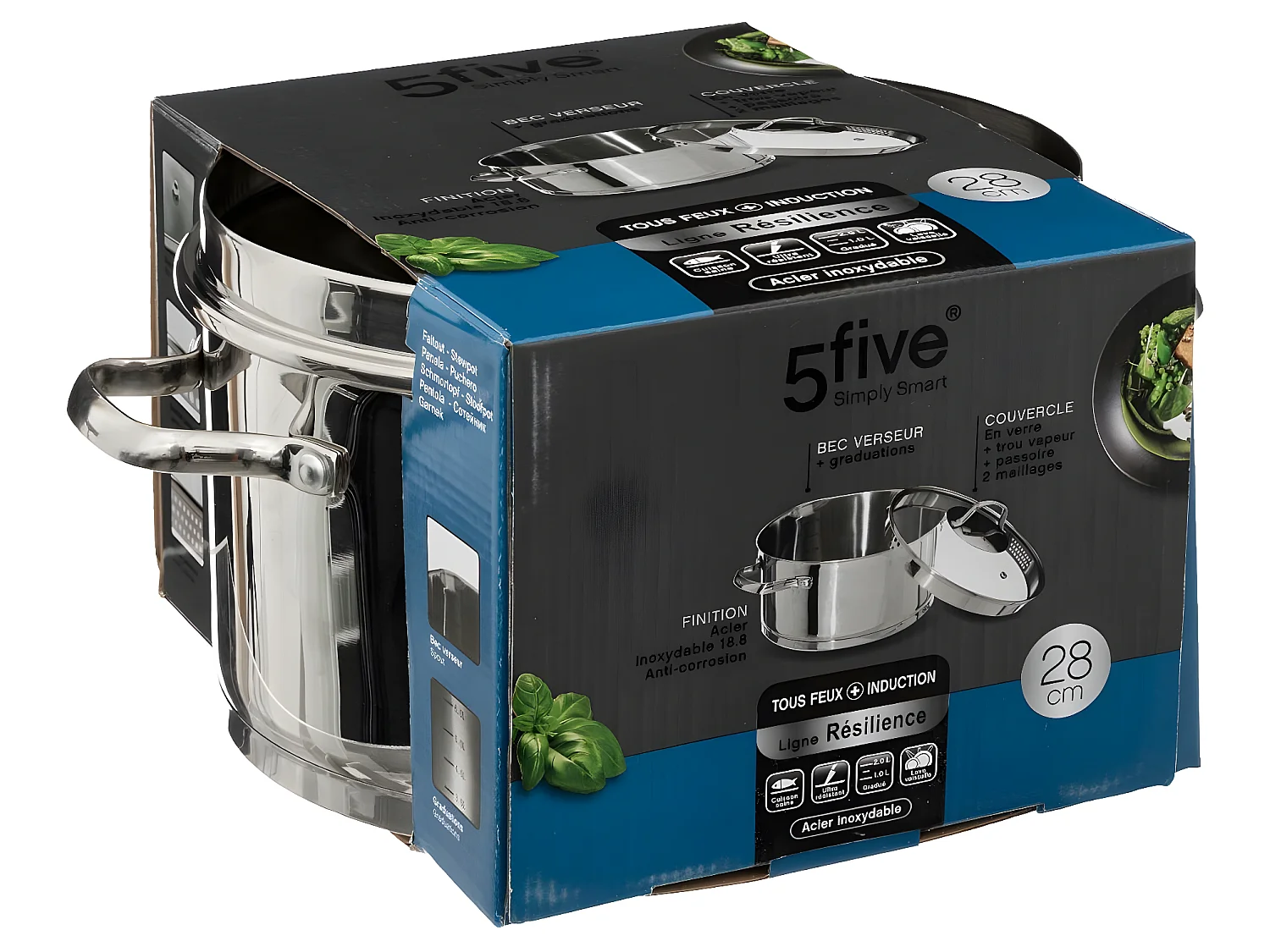 Faitout en Inox "Résilience" 28cm Argent