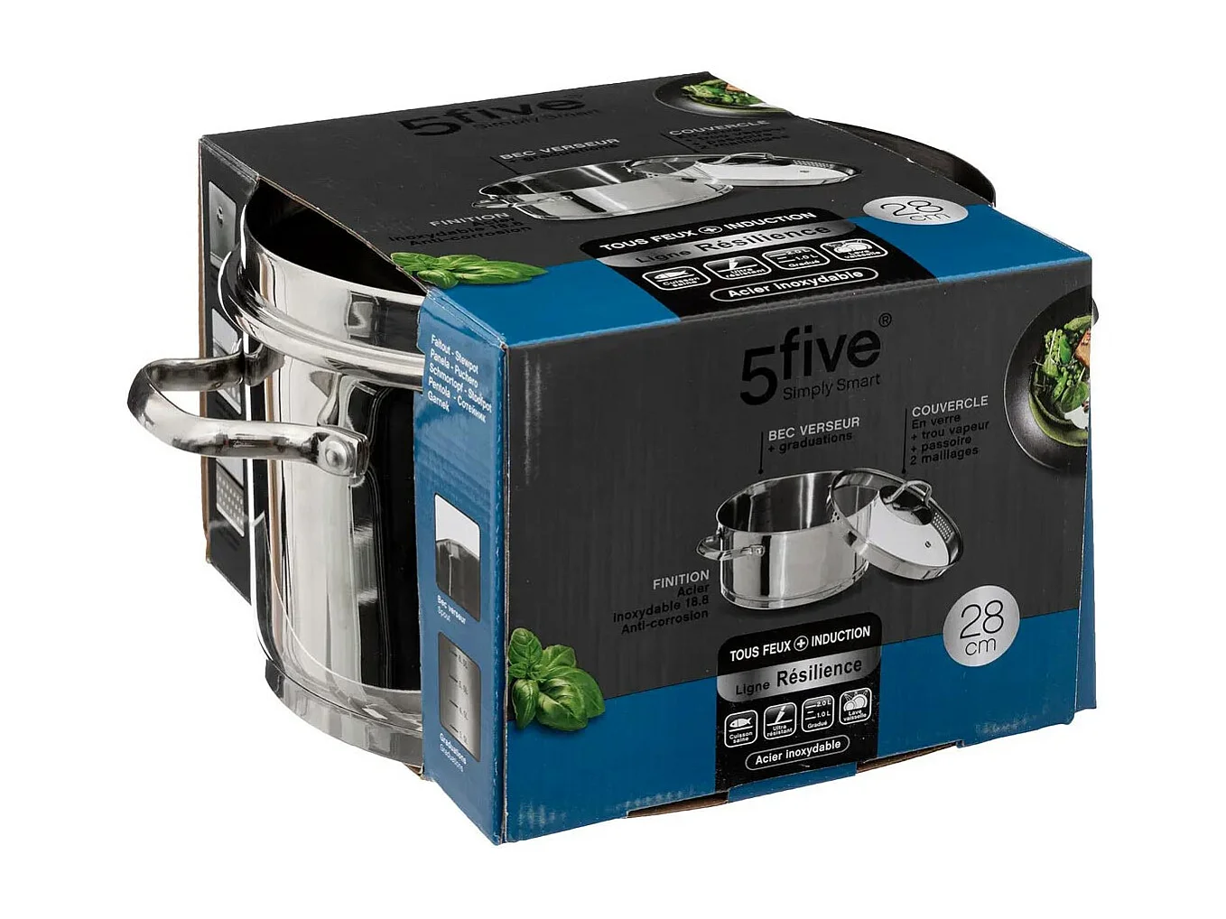 Faitout en Inox "Résilience" 28cm Argent