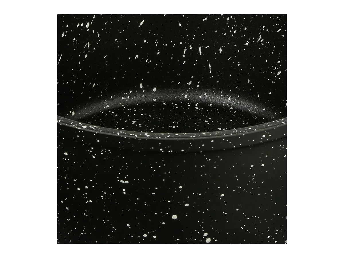 Faitout en Aluminium & Couvercle "Pierre" 24cm Noir