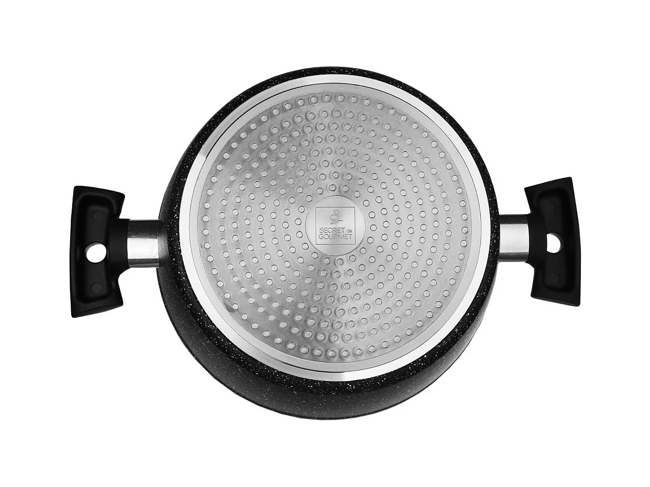 Faitout en Aluminium & Couvercle "Pierre" 24cm Noir