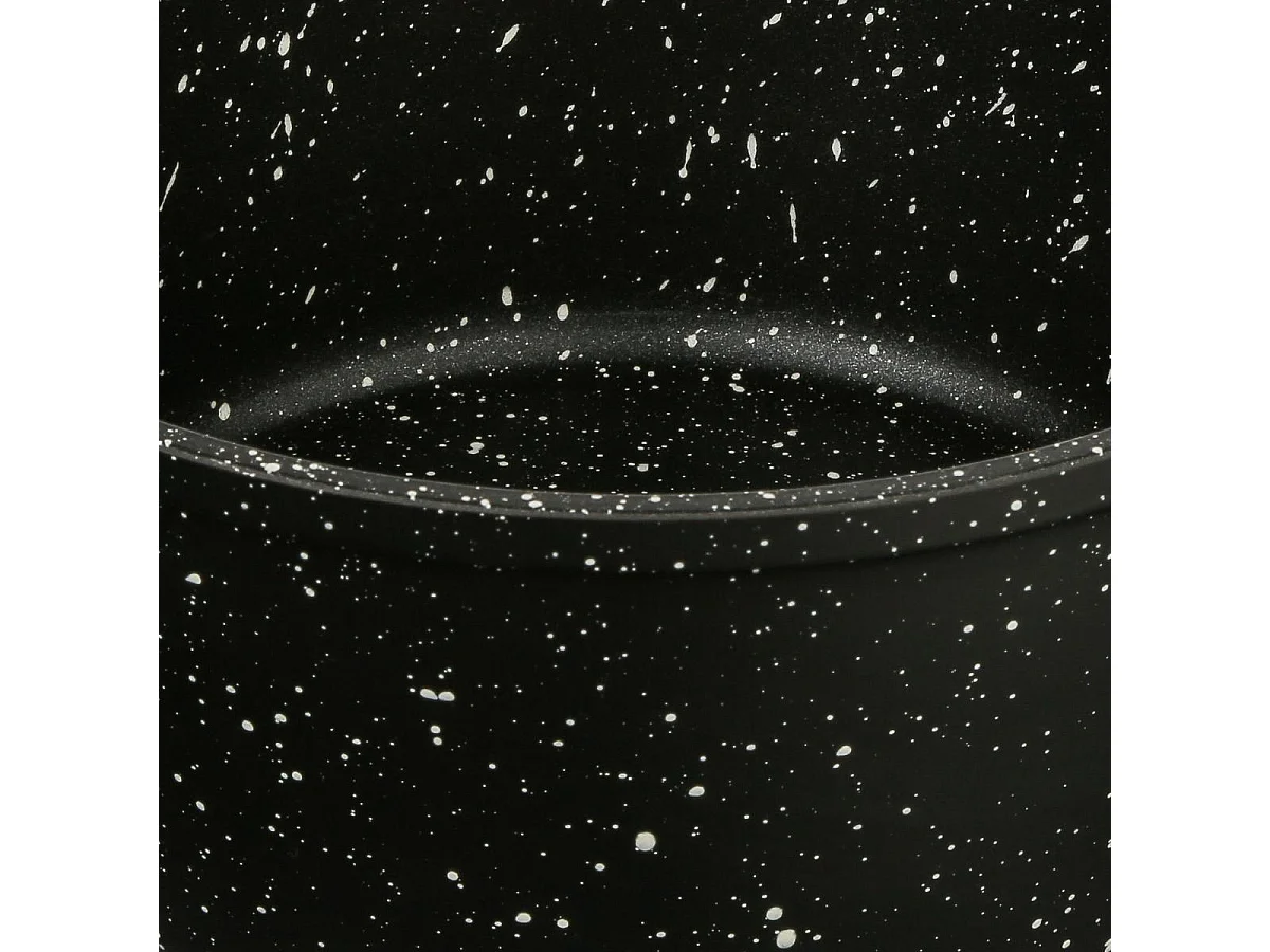 Faitout en Aluminium & Couvercle "Pierre" 24cm Noir