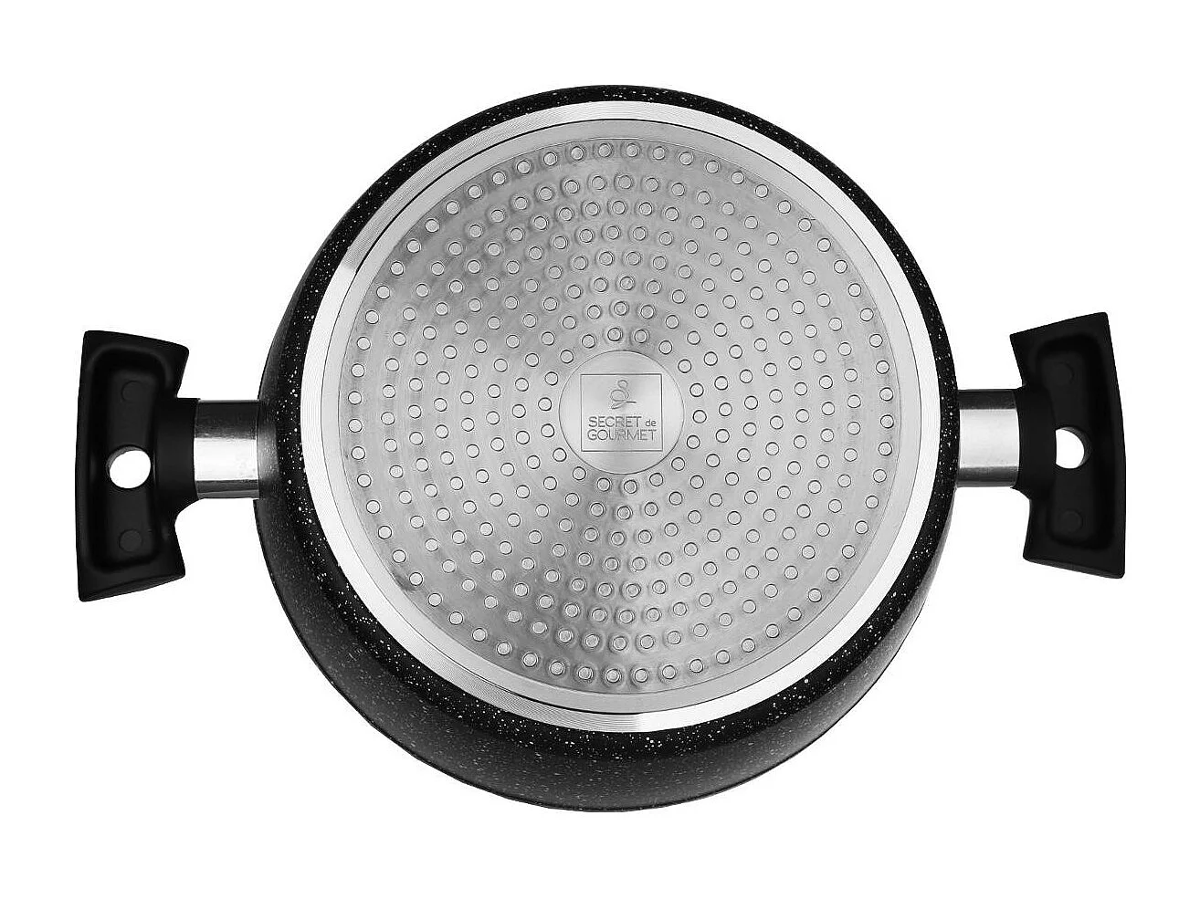 Faitout en Aluminium & Couvercle "Pierre" 24cm Noir