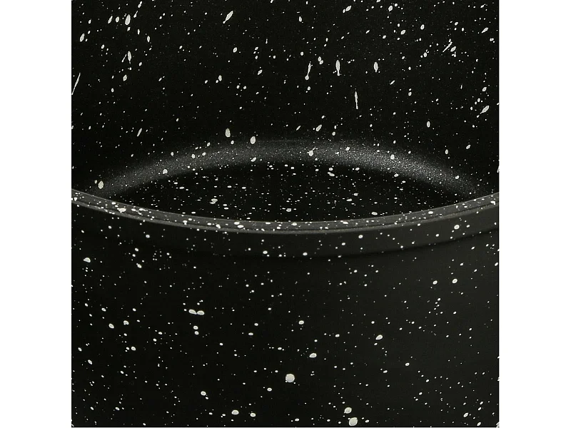 Faitout en Aluminium & Couvercle "Pierre" 24cm Noir