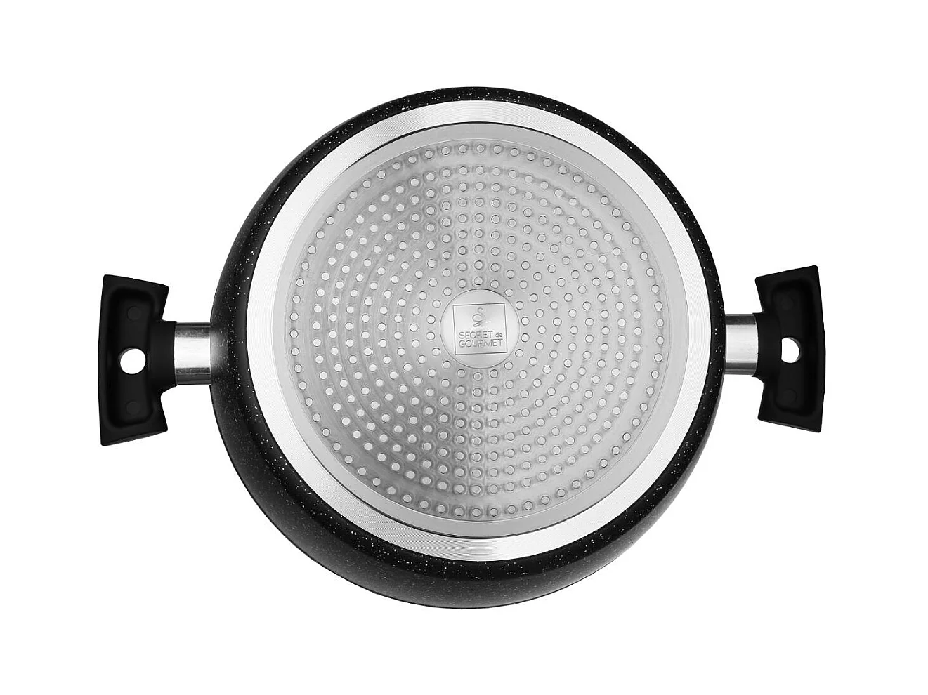 Faitout en Aluminium & Couvercle "Pierre" 28cm Noir