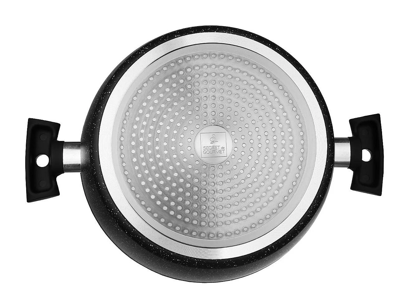 Faitout en Aluminium & Couvercle "Pierre" 28cm Noir