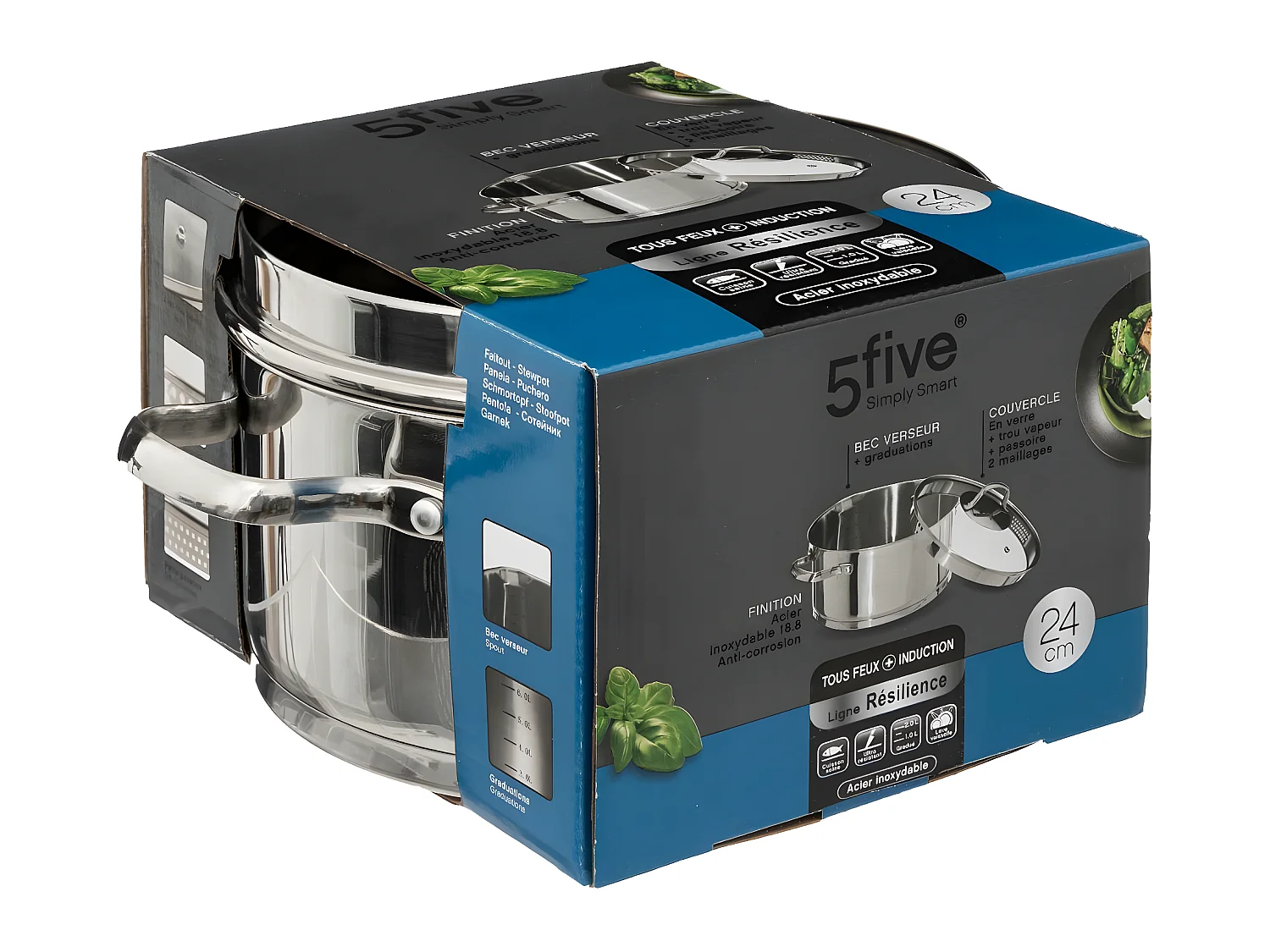 Faitout en Inox "Résilience" 24cm Argent