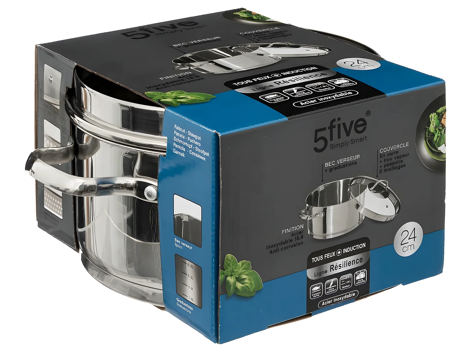 Faitout en Inox "Résilience" 24cm Argent