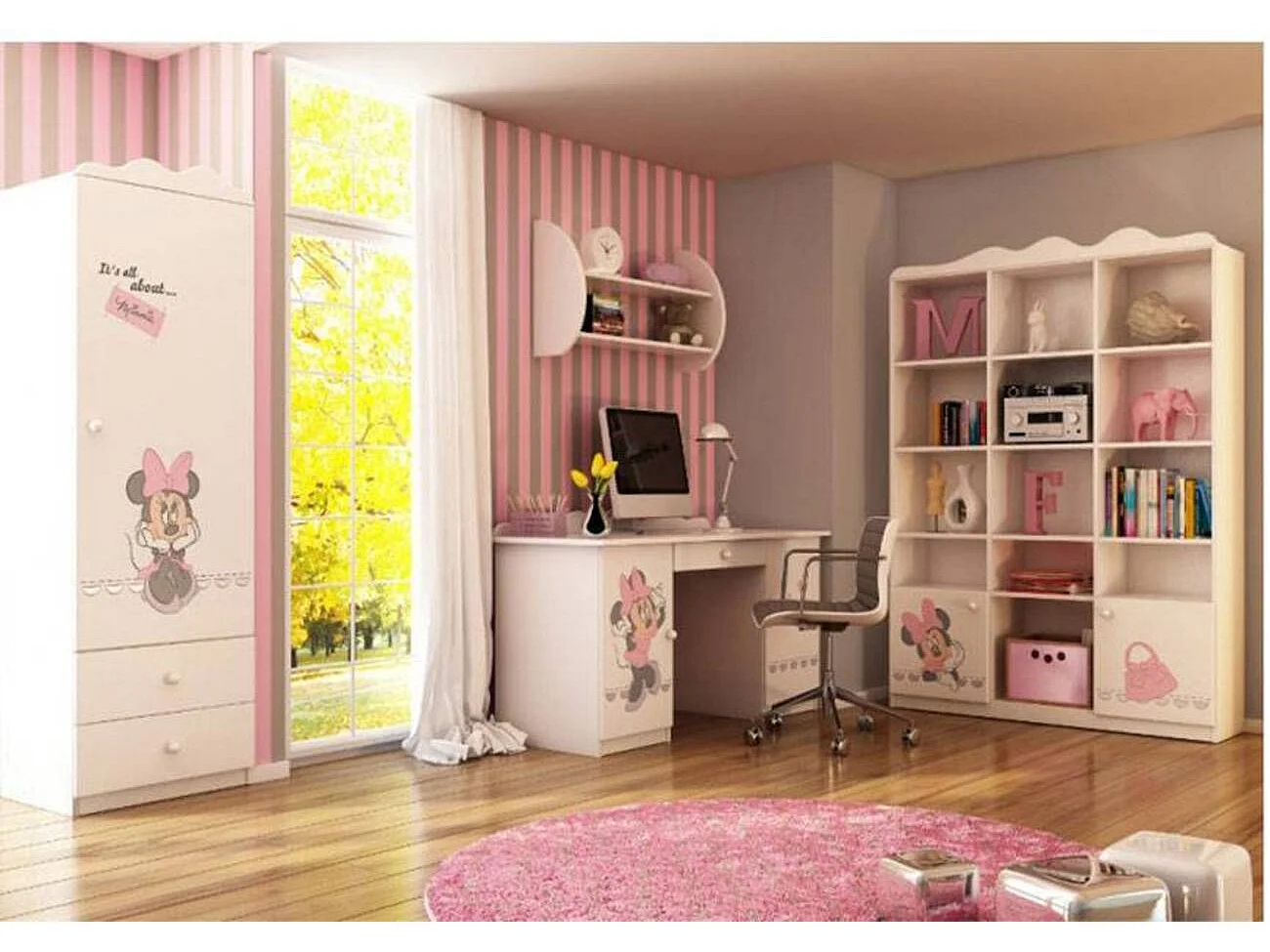 Lit MINNIE MOUSE 90 cm - Versions: avec matelas