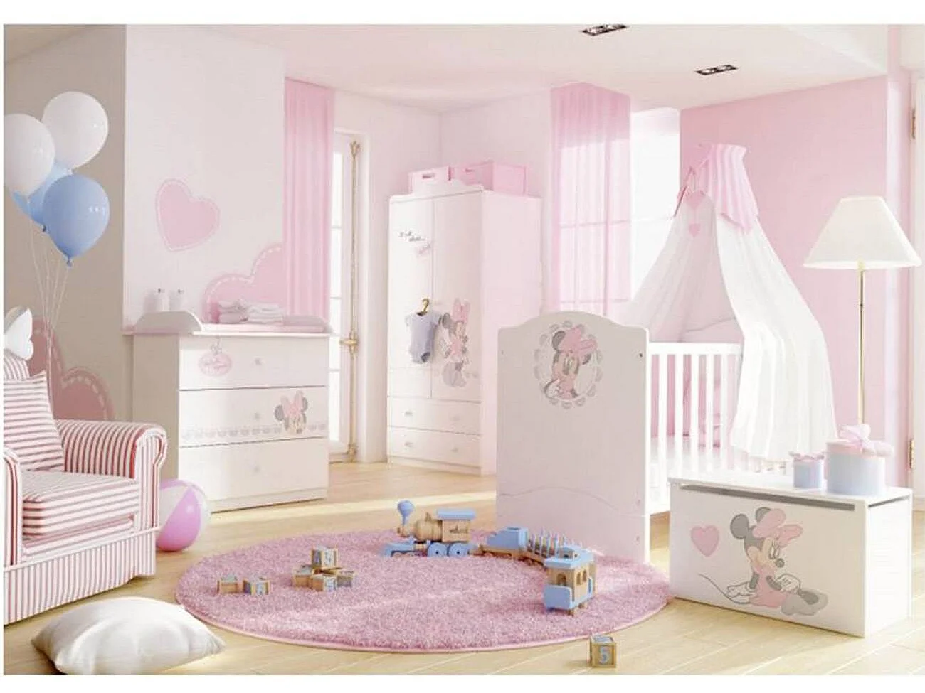 Lit MINNIE MOUSE 90 cm - Versions: avec matelas