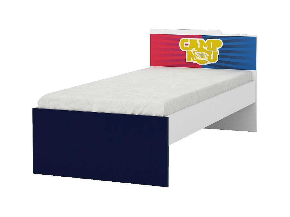Lit FC BARCELONE , 90 cm - Versions: avec matelas