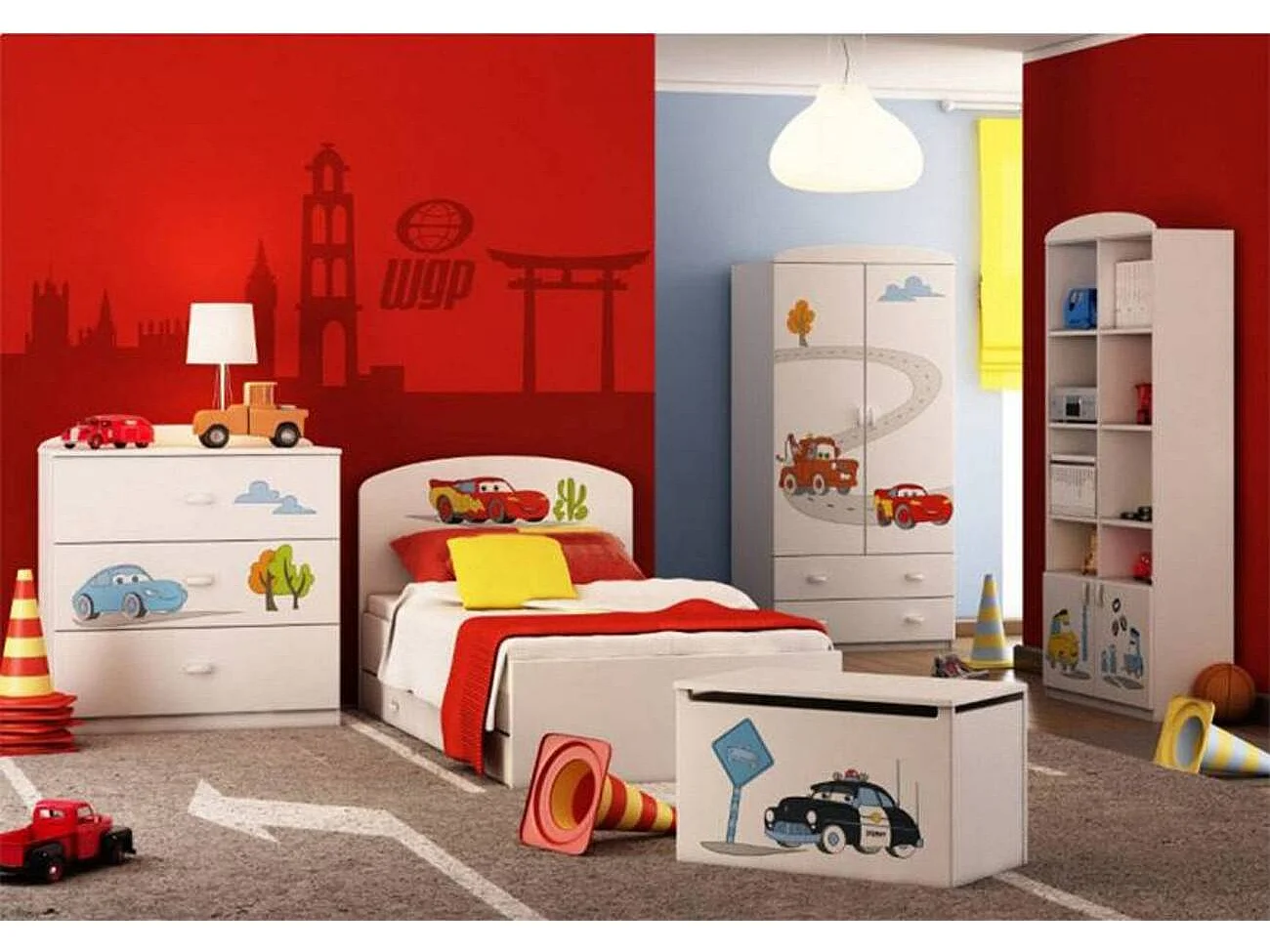 Lit CARS , 90 cm - Versions: sans matelas