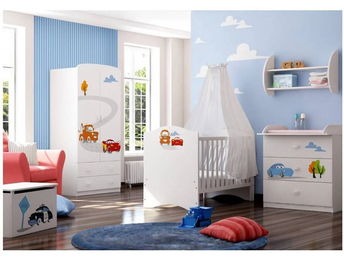 Lit CARS , 90 cm - Versions: sans matelas