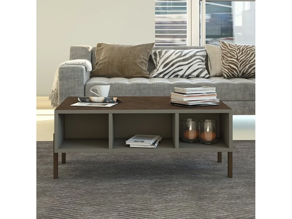 Table basse LINEA 90 x 60 x 40 cm marron