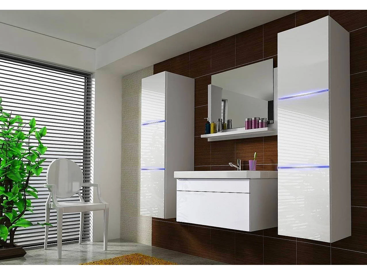 Meuble salle de bain PERRI BLANC