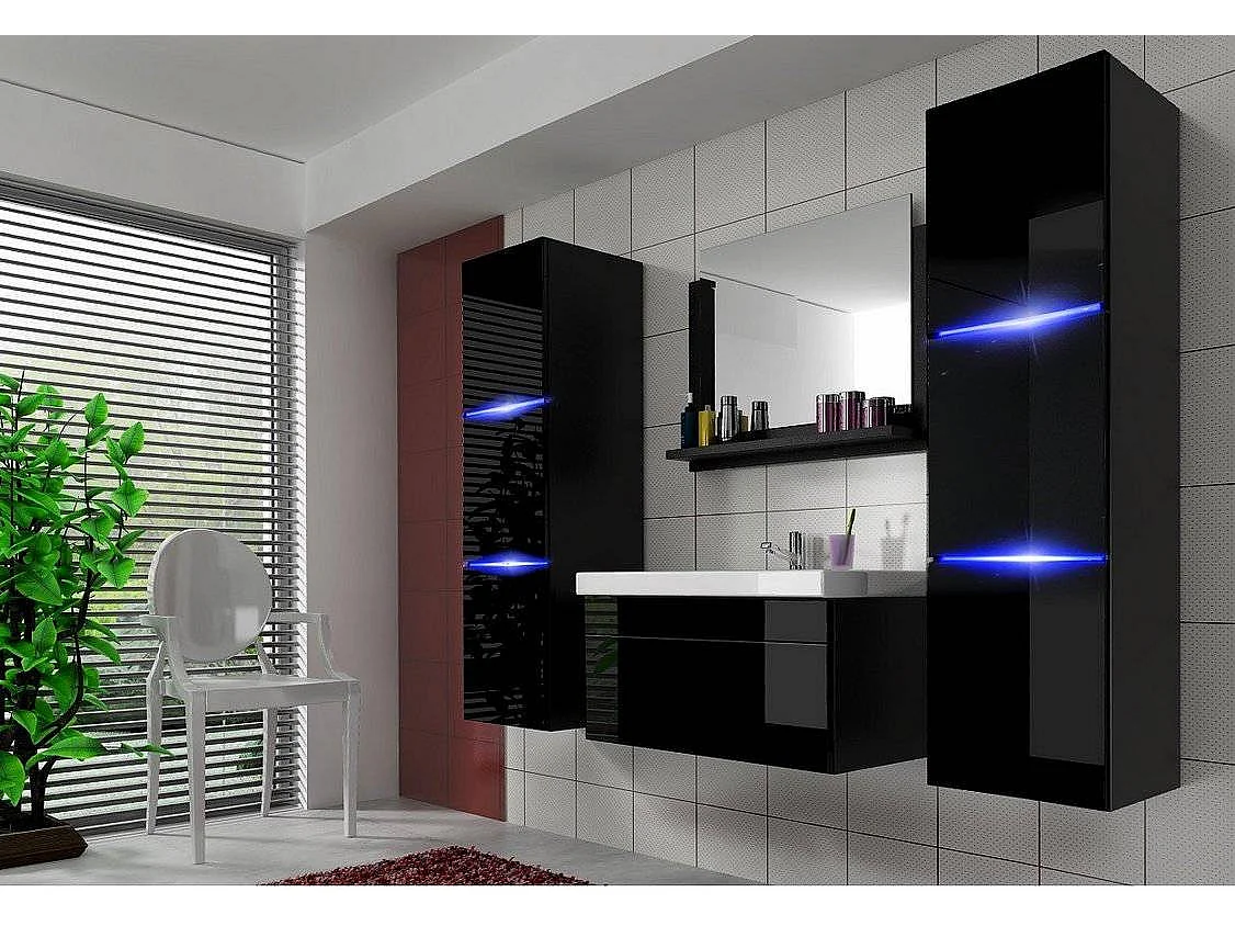 Meuble salle de bain PERRI NOIR
