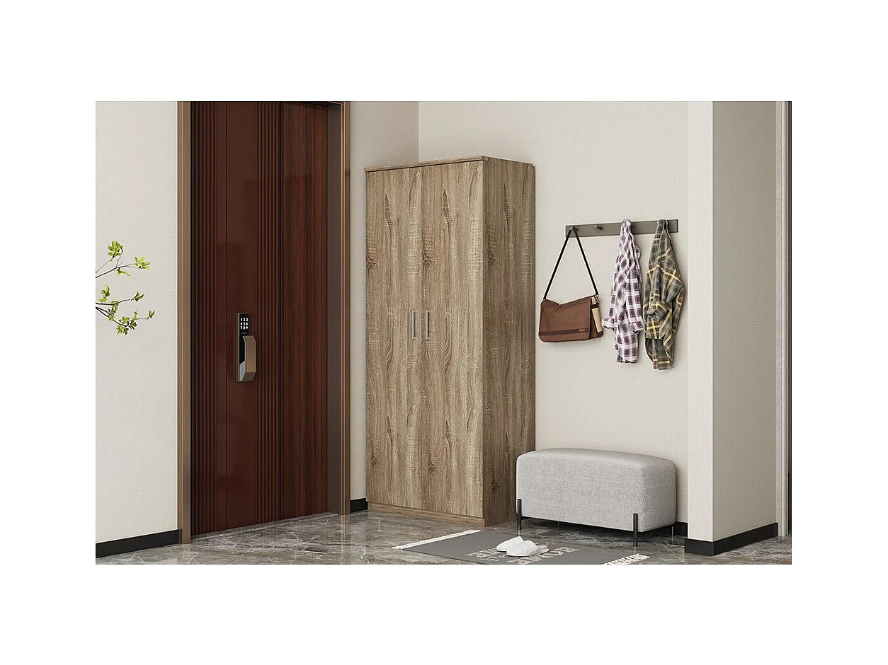 Mobile per scarpe XL collezione TOM, 2 porte colore rovere chiaro