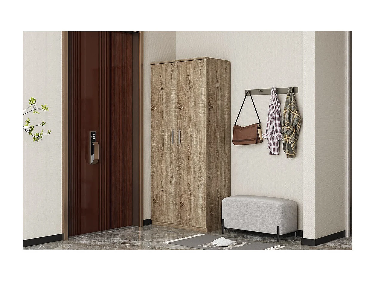 Meuble à chaussures XL TOM – 2 portes – Chêne clair