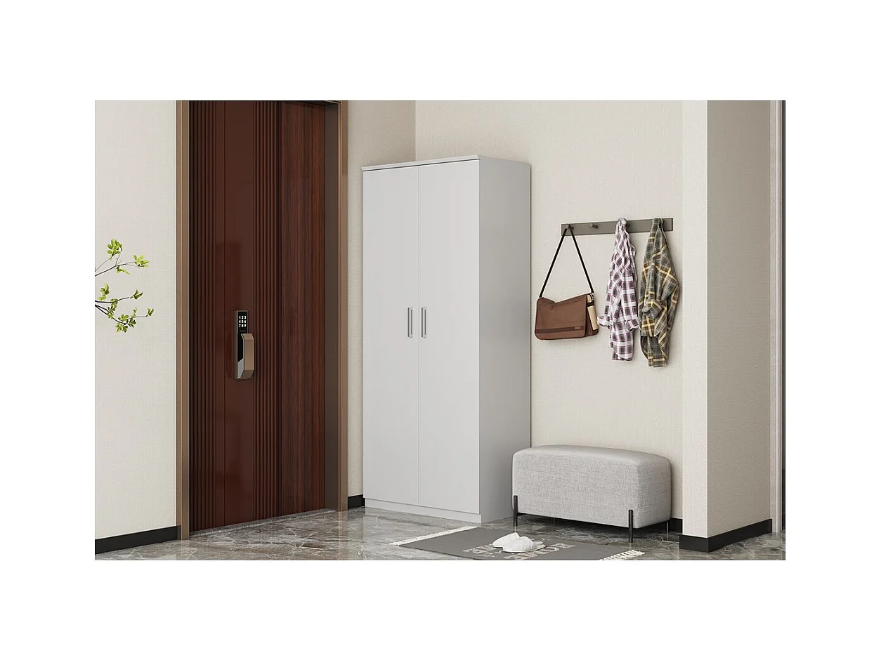 Móvel para sapatos XL coleção TOM. 2 portas na cor branca.