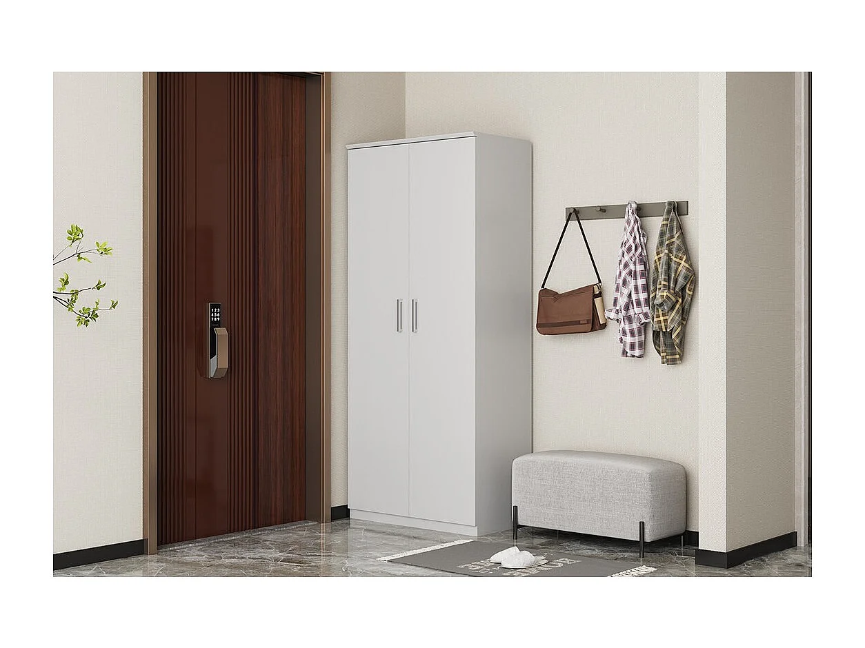 Móvel para sapatos XL coleção TOM. 2 portas na cor branca.