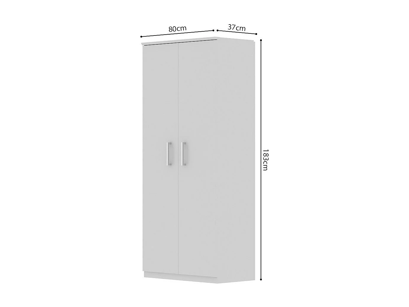 Móvel para sapatos XL coleção TOM. 2 portas na cor branca.