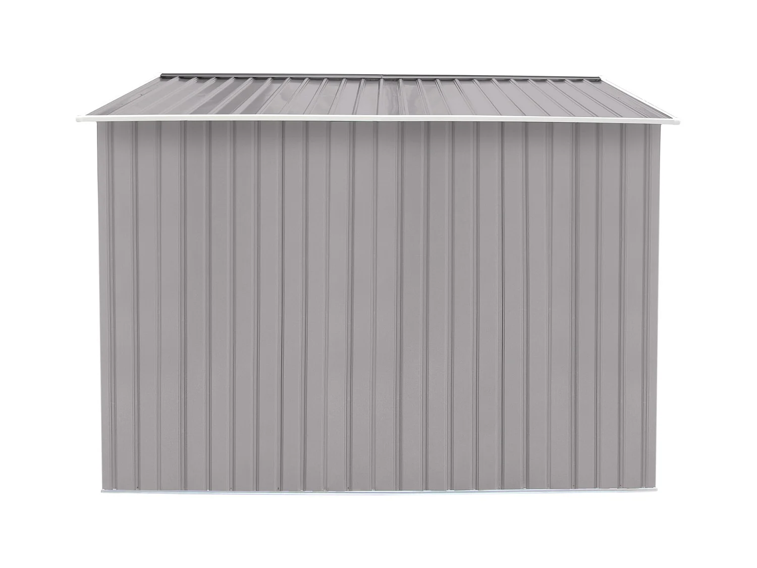 Caseta de jardín de acero anticorrosión con leñera techada 8,72 m² VENTOUX