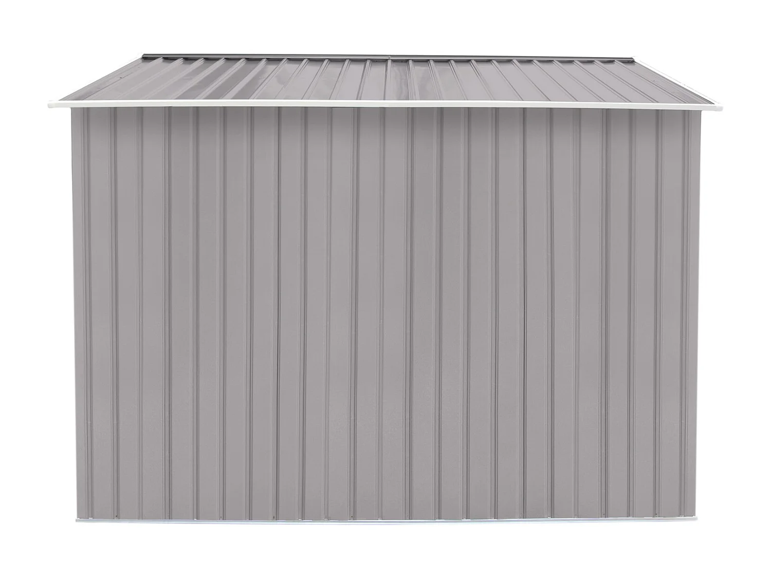 Abrigo de Jardim em Aço VENTOUX 8,72m² Cinza - Resistente, Durável, Com Abrigo para Lenha, 2 Portas de Correr