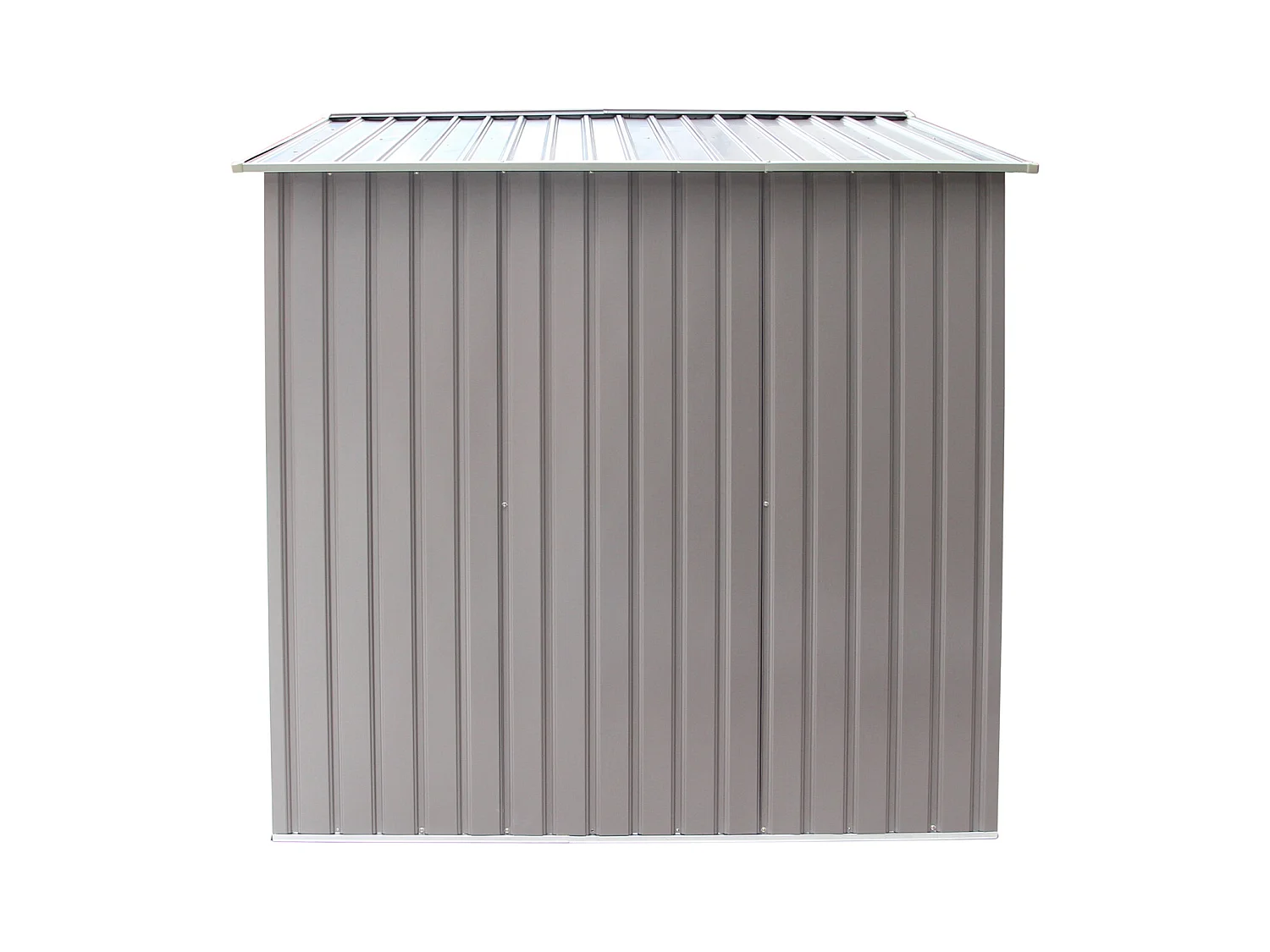 Caseta de jardín de acero anticorrosión con leñera techada 6,53 m² VENTOUX