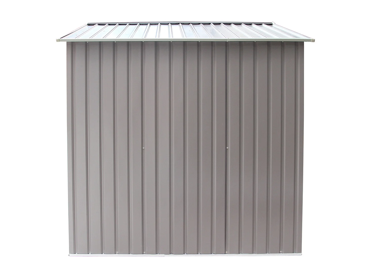 Abri de jardin avec abri bûches 6,53 m² en acier gris VENTOUX