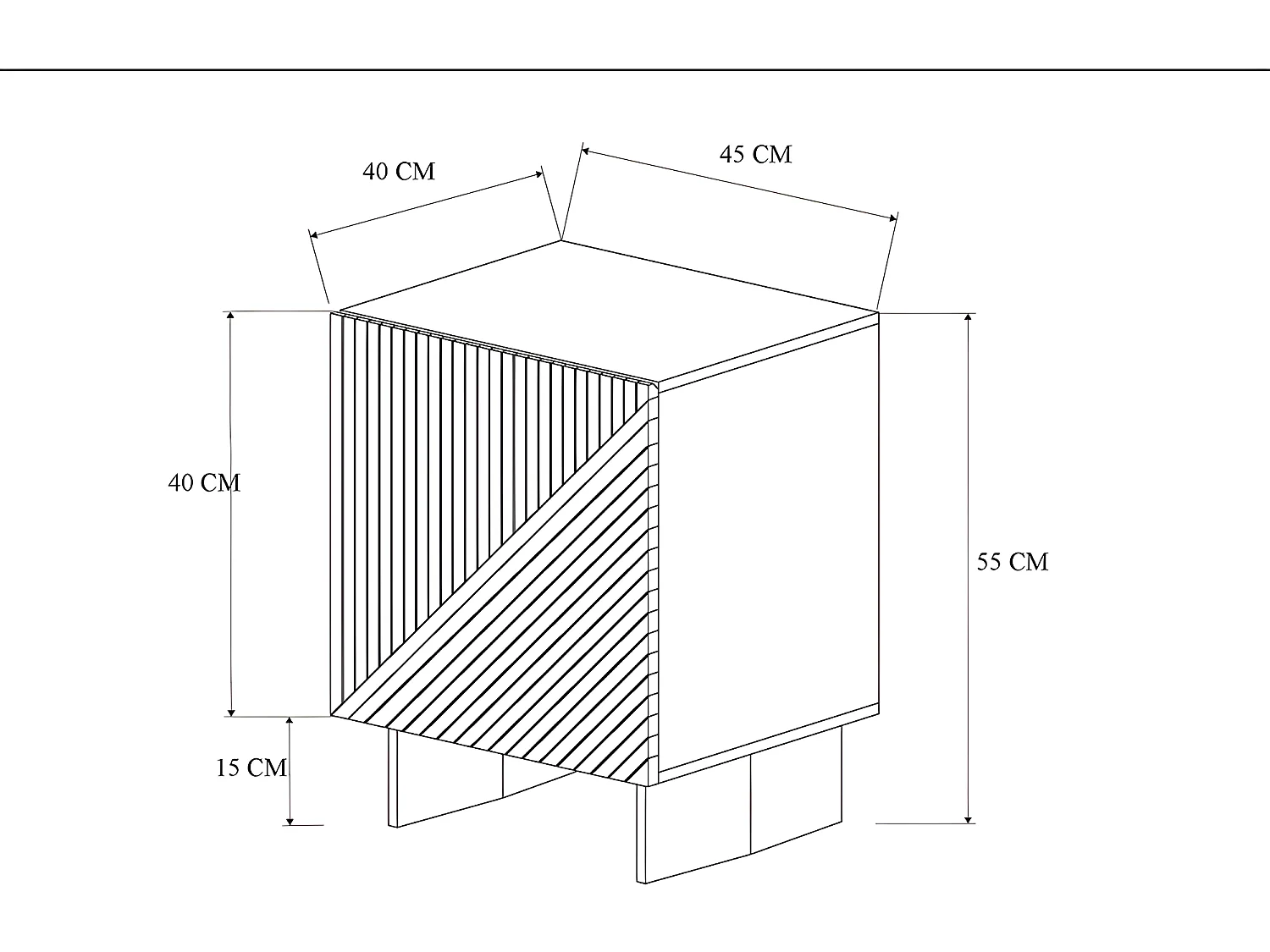 Table de chevet 1 porte Everest