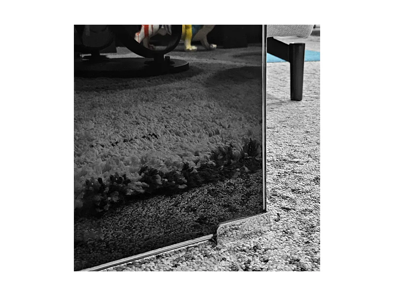 Lot de 3 tables basses gigogne en verre trempé noir - ICE