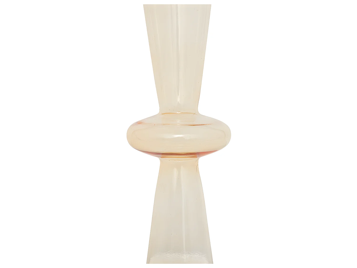 Bougeoir Chandelier en Verre Jaune H 29.5 cm