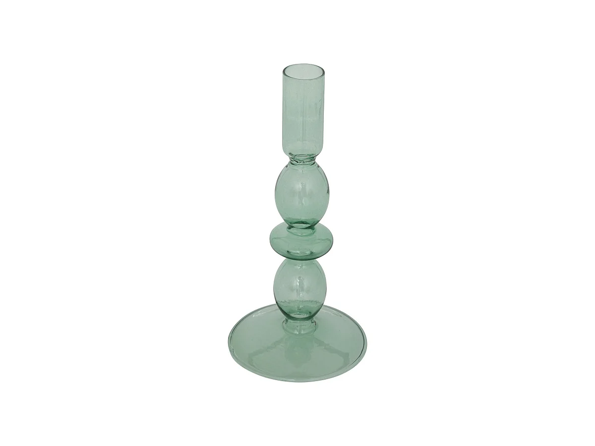 Bougeoir Chandelier en Verre H 19 cm