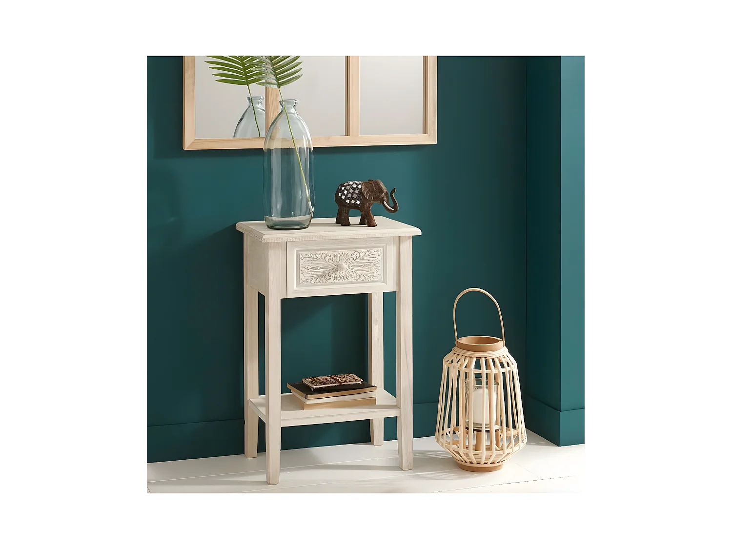 Lanterne Design "Rattan" 35cm Naturel