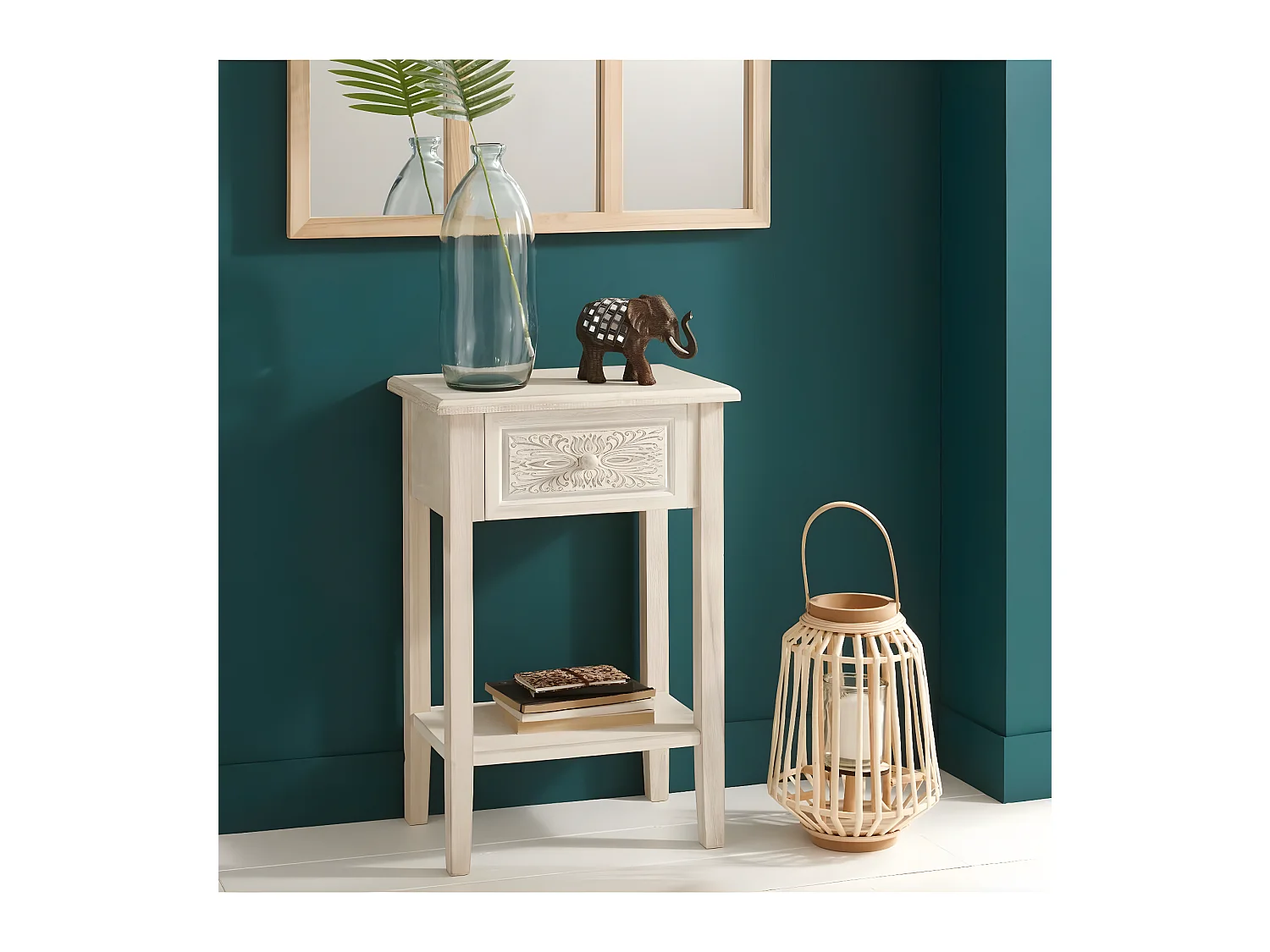 Lanterne Design "Rattan" 35cm Naturel