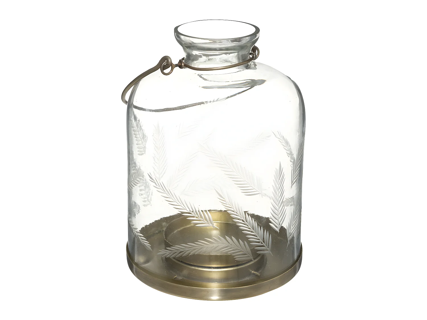 Lanterne en Verre ciselé H 17 cm
